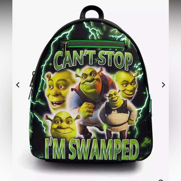 Loungefly Handbags - Loungefly Green Shrek "Can't Stop I'm Swamped" Mini Backpack
